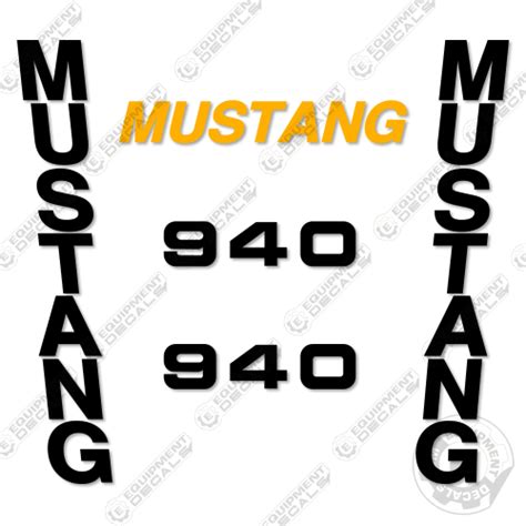 mustang skid steer stickers|Mustang 940 Decals Stickers Set.